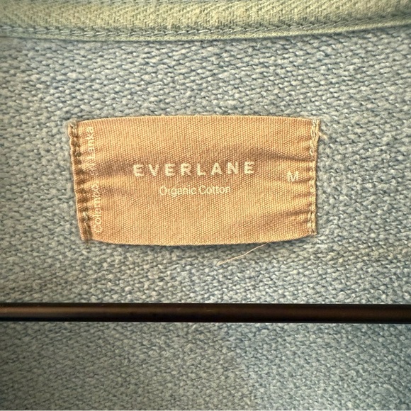 Everlane The Organic Cotton Track Oversized Crew Sweatshirt in blue size medium - Picture 9 of 11